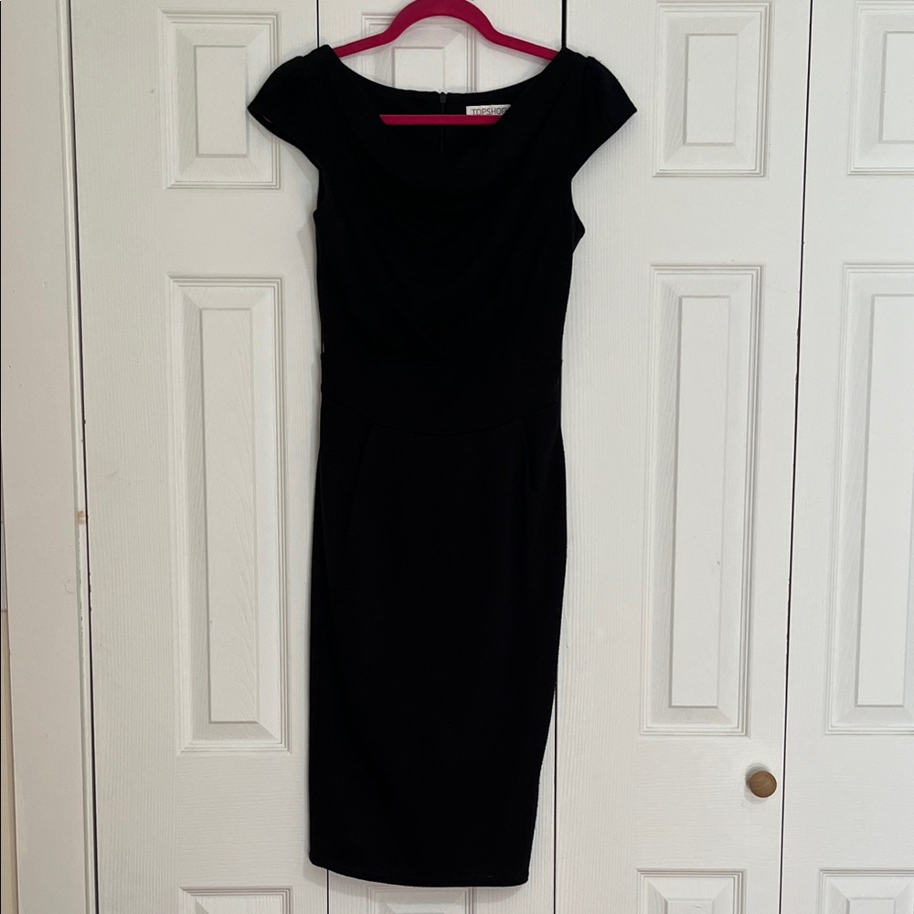 Vintage Topshop circa Y2K Black Sheath Dress